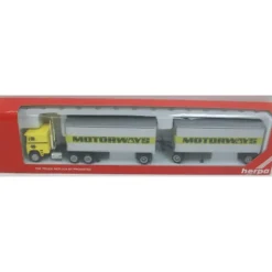Herpa 6045 HO Motorways Tractor W/-2 Trailer - Model Train Junction: Quality Parts and Art Supplies