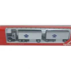Herpa 6053 HO Promotex Overnite GMC General Double Tractor Trailer - Model Train Junction: Quality Parts and Art Supplies