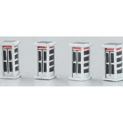 Imex 6358 N Telephone Booths (Pack of 4) - Model Train Junction: Quality Parts and Art Supplies