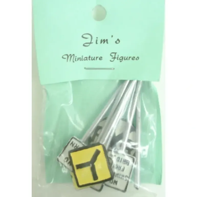 Jim's O Scale Pewter Street Signs (Set of 5) - Model Train Junction: Quality Parts and Art Supplies