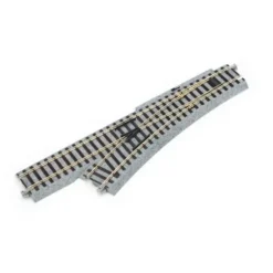 Kato 2-840 HO Code 83 19-1/4" Unitrack Left Hand Manual Switch Turnout Curve - Model Train Junction: Quality Parts and Art Supplies
