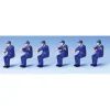 Kato 6-511 HO Japanese Train Engineers Figures (Set of 6) - Model Train Junction: Quality Parts and Art Supplies