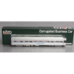 Kato 35-6001 HO Scale Amtrak Corrugated Track Inspection Business Car #10000 - Model Train Junction: Quality Parts and Art Supplies