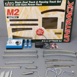 Kato 20-851-1 M2 Basic Oval & Siding Track Pack with Transformer - Model Train Junction: Quality Parts and Art Supplies