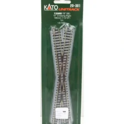 Kato 20-301 N 15 186 mm Crossing Right 7 5/16" UniTrack - Model Train Junction: Quality Parts and Art Supplies