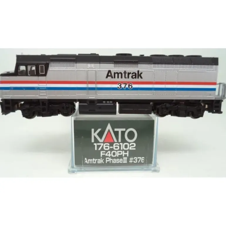 Kato 176-6102 N Amtrak F40PH Phase III Diesel Locomotive #376 - Model Train Junction: Quality Parts and Art Supplies