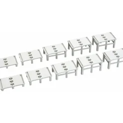 Kato 23-049 N Double Track Viaduct Incline Auxilliary Pier Set (Pack of 10) - Model Train Junction: Quality Parts and Art Supplies