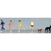 Kato 24-216 N Japanese Dogs and Jogger Figures (Set of 6) - Model Train Junction: Quality Parts and Art Supplies