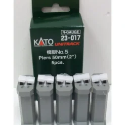 Kato 23-017 N 2" # 5 Piers 50 mm 2" W/S-Joiner & S-Clip (Pack of 5) - Model Train Junction: Quality Parts and Art Supplies
