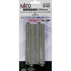 Kato 20-023 N 4-7/8" Concrete Tie Double Straight UniTrack 124 mm (Pack of 2) - Model Train Junction: Quality Parts and Art Supplies