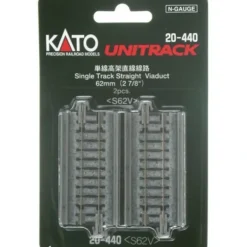 Kato 20-440 N 2-7/8" Single Straight Viaduct UniTrack (Pack of 2) - Model Train Junction: Quality Parts and Art Supplies