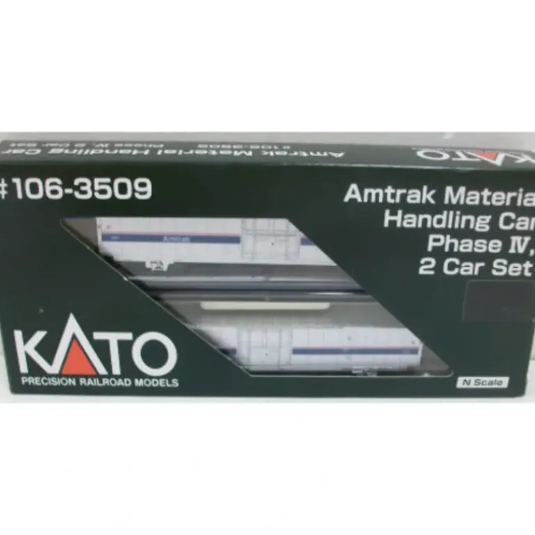 Kato 106-3509 N Scale Amtrak Material Handling 2-Car Phase IV - Model Train Junction: Quality Parts and Art Supplies