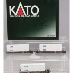 Kato 106-6126 N Scale BNSF Well Car with 6 Containers - Model Train Junction: Quality Parts and Art Supplies