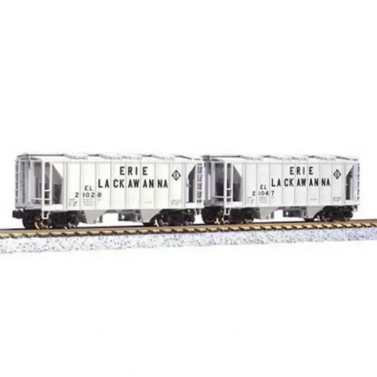 Kato 186-0202 N Scale Erie Lackawanna AC&F 70 Ton Covered Hopper (Set of 2) - Model Train Junction: Quality Parts and Art Supplies