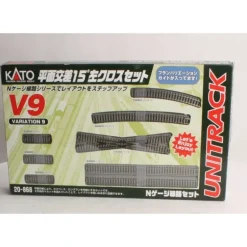 Kato 20-868 N Scale V9 15-Degree Crossing Left Track Set - Model Train Junction: Quality Parts and Art Supplies