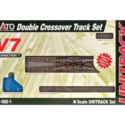 Kato 20-866-1 N Scale V7 Double Crossover Track Set - Model Train Junction: Quality Parts and Art Supplies