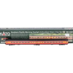 Kato 106-6301 N SP Morning Daylight Articulated Chair Car #1 (Set of 2) - Model Train Junction: Quality Parts and Art Supplies