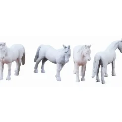 K-Line 6-22579 O By Lionel Circus Horses Animals Figures Unpainted (Set of 4) - Model Train Junction: Quality Parts and Art Supplies