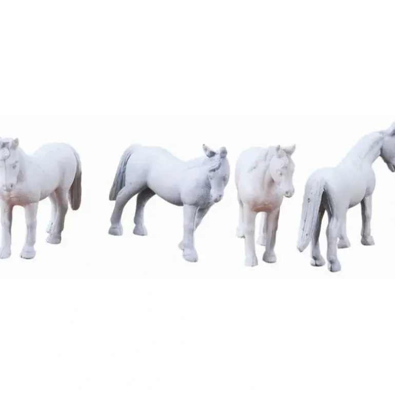 K-Line 6-22579 O By Lionel Circus Horses Animals Figures Unpainted (Set of 4) - Model Train Junction: Quality Parts and Art Supplies