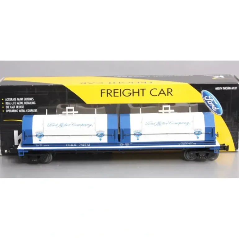 K-Line 6-22524 O Gauge Ford Gondola with Steel Coils & Covers #749772 - Model Train Junction: Quality Parts and Art Supplies