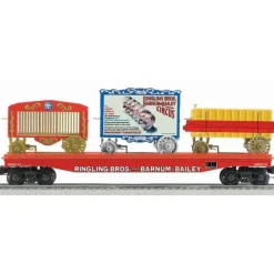 K-Line 6-22231 O Ringling Bros. Scale Flatcar w/3 Circus Wagons #91 - Model Train Junction: Quality Parts and Art Supplies