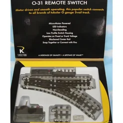 K-Line 6-21398 O SuperSnap 31" Right Hand Remote Control Switch Turnout - Model Train Junction: Quality Parts and Art Supplies