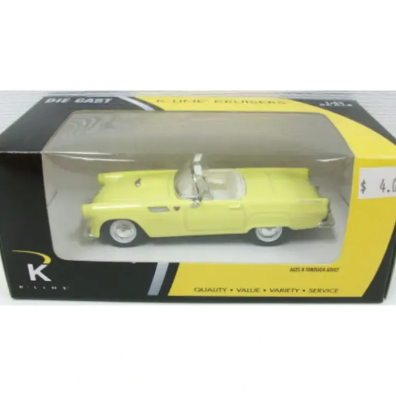 K-Line K-94228 1:43 Kruisers 1955 Yellow Ford Thunderbird Diecast Car - Model Train Junction: Quality Parts and Art Supplies