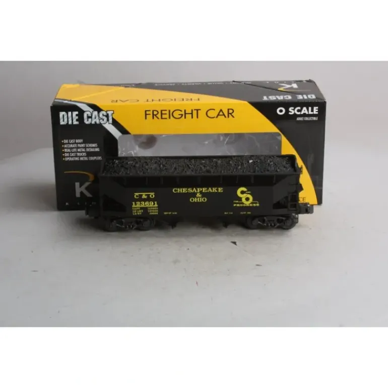 K-Line K6252-1251 Chesapeake and Ohio Smooth Sided 2-Bay Hopper #123691 LN/Box - Model Train Junction: Quality Parts and Art Supplies