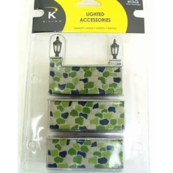 K-Line K010512 Fieldstone Fence Wall w/ Ligt Posts (6) - Model Train Junction: Quality Parts and Art Supplies