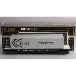 K-Line K69010 O Gauge Baltimore & Ohio Flatcar with Container #69010 EX/Box - Model Train Junction: Quality Parts and Art Supplies