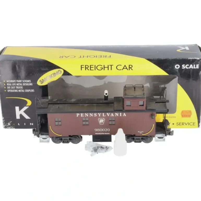 K-Line K616-1893 O Gauge PRR Wood-Sided Smoking Caboose #980020 LN/Box - Model Train Junction: Quality Parts and Art Supplies