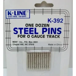 K-Line K-392 O Gauge Steel Pins (Pack of 12) - Model Train Junction: Quality Parts and Art Supplies