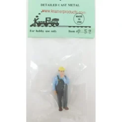 Kramer P52 O-Scale Warehouse Man in Hardhat Figure - Model Train Junction: Quality Parts and Art Supplies