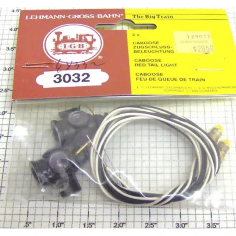 LGB 3032 Amber Caboose Red Tail Lights (Pair of 2) - Model Train Junction: Quality Parts and Art Supplies