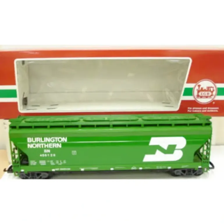 LGB 43820 Burlington Northern Covered Hopper Car w/Plastic Wheels - Model Train Junction: Quality Parts and Art Supplies