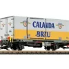 LGB 40890 Calanda Brau Container Car (metal wheels) - Model Train Junction: Quality Parts and Art Supplies