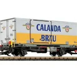 LGB 40890 Calanda Brau Container Car (metal wheels) - Model Train Junction: Quality Parts and Art Supplies