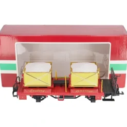 LGB 42140 Christmas Transport Car w/Gold Boxes LN/Box - Model Train Junction: Quality Parts and Art Supplies