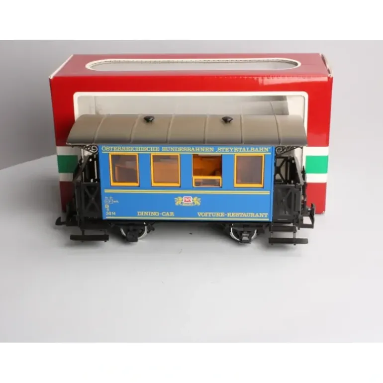 LGB 3013 Deutsche Eisenbahnen Dining Car LN/Box - Model Train Junction: Quality Parts and Art Supplies