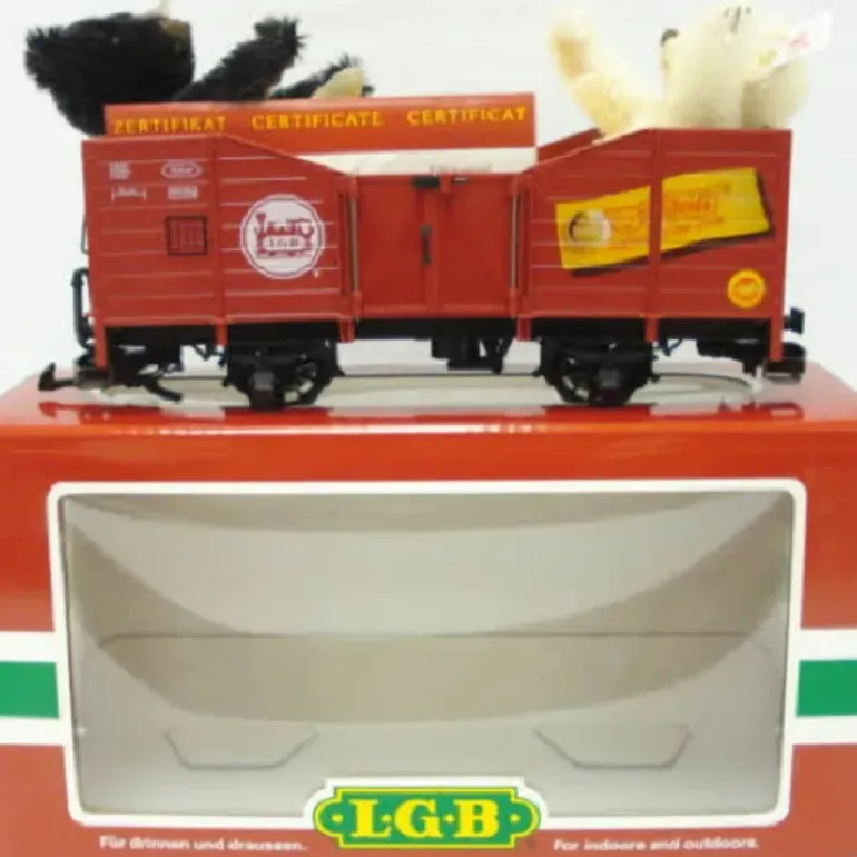 LGB 41220 G Gauge Gondola with 2 Steiff Bears - Model Train Junction: Quality Parts and Art Supplies