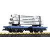 LGB 41500 G Mannesmann Double Flat Car w/Pipe Load - Model Train Junction: Quality Parts and Art Supplies