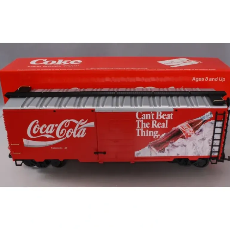 LGB 4291 G Scale Coca-Cola Cant Beat The Real Thing Refrigerator Car LN/Box - Model Train Junction: Quality Parts and Art Supplies
