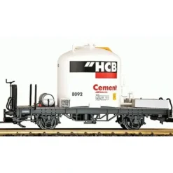 LGB 40253 G Scale Flatcar w/ HCB Cement Silo - Model Train Junction: Quality Parts and Art Supplies
