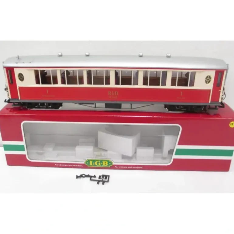 LGB 30650 G Scale RhB Passenger Car - Metal Wheels - Model Train Junction: Quality Parts and Art Supplies