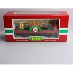 LGB 41124 G Scale 30th Anniversary Flatcar with Gold Train Set - Model Train Junction: Quality Parts and Art Supplies