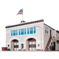 Life Like 433-1390 HO Firehouse Building Kit - Model Train Junction: Quality Parts and Art Supplies