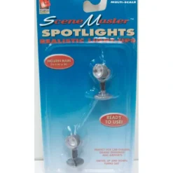 Life Like 1628 HO SceneMaster 16 Volt AC or DC Spotlights (Pack of 2) - Model Train Junction: Quality Parts and Art Supplies