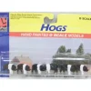 Life Like 1149 O Scale Hand Painted Hog Figures (Set of 6) - Model Train Junction: Quality Parts and Art Supplies