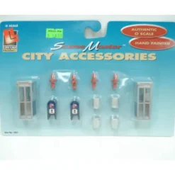 Life Like 1851 O Scene Master City Accessories Hand Painted Set - Model Train Junction: Quality Parts and Art Supplies