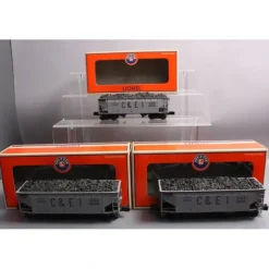 Lionel 6-21879 Chicago & Eastern Illinois Offset Hopper Car Set of 3 - Model Train Junction: Quality Parts and Art Supplies